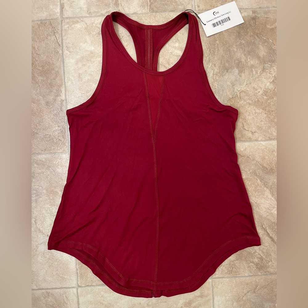Zyia Active Cranberry Effortless Tank-Long- Size Large